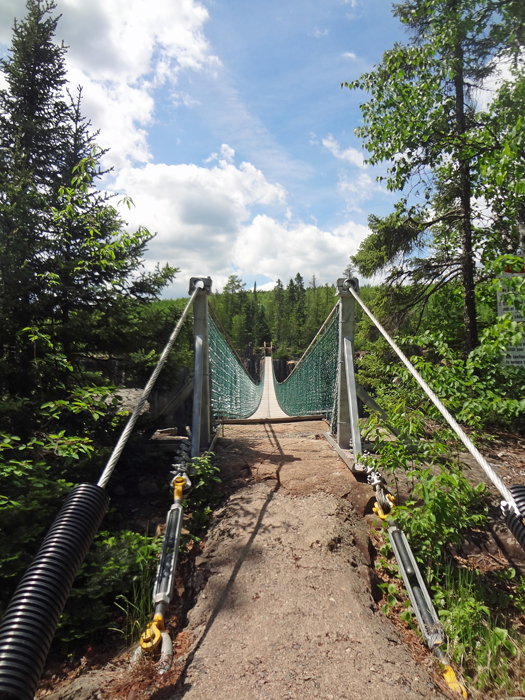 The two RV Gypsies see the first suspension bridge